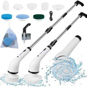 8-in-1 Cordless Electric Spin Cleaning Power Scrubber Shower, Sink, Car, & more!